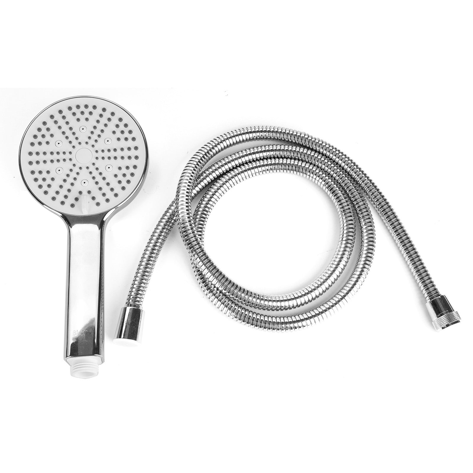 Blufits Hard Water Filtered Shower Head and Hose with Multi-Layer Filtered Ionic Shower Head, Universal Shower Head, for use in a variety of hard water and low water pressure environments, and delivered with extra hose.